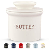 Kook Butter Keeper Dish on counter with soft butter ready to spread