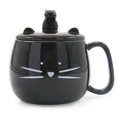 Koolkatkoo cat mug with lid and phone holder for hands-free video watching