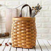 Koolouispoper hanging wicker basket for organizing fruits and decor.