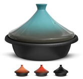 KooK Moroccan tagine pot in stone blue for even heat and rich stews.