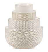 KooK Narbonne nesting bowls in ivory showcase space-saving design.