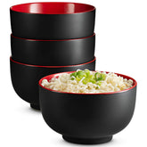 KooK ramen bowl set of 4 with deep 34 oz capacity for generous servings.