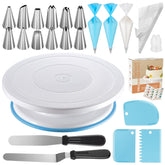 Kootek cake turntable enables smooth, even icing patterns.
