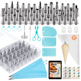 Kootek 90 pcs piping bags and tips set for versatile cake decorating