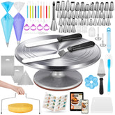 Kootek aluminium cake turntable for stable, smooth decorating around all sides.