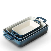 KOOV gradient blue 12x8-5 lasagna dish with vibrant glaze for presentation