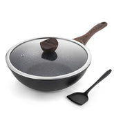 Kordisen wok with lid view for monitoring cooking progress