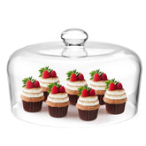 Krbnk 11-inch glass cake dome cover showcases desserts clearly