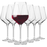 Krosno Classic red wine glass set with an elegant silhouette for everyday entertaining.