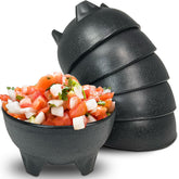 KSEV Salsa Bowls 6-pack black front view showing durable design.