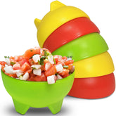 KSEV Salsa Bowls six-pack in multi-color ready for dips and sauces