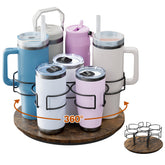Kssiaz water bottle organizer with rotating base for easy access to large bottles.