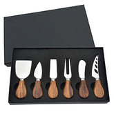 KT-GARY cheese knife set with bamboo handle for precise slicing.