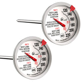 KT THERMO BBQ Meat Thermometer dial closeup for precise doneness checks.