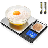 KUAIVO dual-platform kitchen scale with 33 lb capacity for precise ingredient weighing.