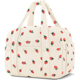 KUBYA corduroy lunch box, front view, stylish daily carry for meals