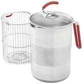 Kuhn Rikon 4th Burner Pot with glass lid for easy straining and viewing