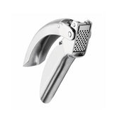 Kuhn Rikon Epicurean garlic press with ergonomic lever reduces effort during crushing