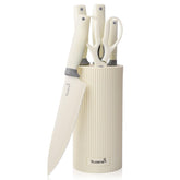 Kuisine premium knife block in ivory showing organized blades and easy access