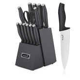 Kuisine Upgraded Knife Block with built-in sharpener for easy blade maintenance