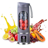 KUWEI portable blender with 12 blades for smooth shakes on the go.