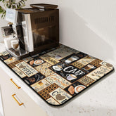 Kuyig Home Fun Coffee Mat absorbent surface catches spills to protect countertops