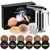 KUZKUZY cocktail smoker kit with torch setup for dramatic home smoking.
