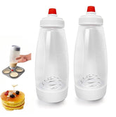 Kvcik batter dispenser with stand base for stable pouring.