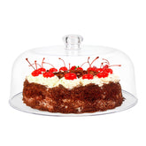 KVMORZE 11-inch clear cake dome cover showcases desserts while protecting them.
