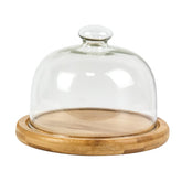 KVMORZE glass dessert dome with base showcasing cakes securely for buffets