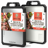 KwalityChop double-sided cutting board with knife sharpener for efficient meat and produce prep.