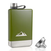 KWANITHINK Flask for liquor men 8oz, compact carry for outdoor use