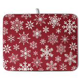Kwlegh Christmas Snowflakes drying mat, 18x24 inches, absorbs water to keep counters dry.