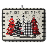 Kwlegh Christmas Trees dish mat with tree print for efficient air drying.