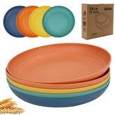 K Y KANGYUN 10in wheat straw plate set for family meals.