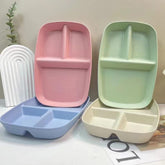 K Y KANGYUN divided plate front view with three compartments for organized meals