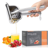 KYACHITOS large lemon squeezer front view showing sturdy stainless steel construction for effortless juice