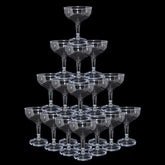 KYAPCK champagne coupe 5oz clear for elegant event table setup
