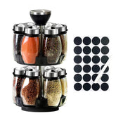Kylinbigda revolving spice rack on a countertop saves space during cooking