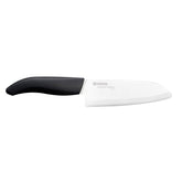 Kyocera FK-140-WH Santoku blade shows a sharp ceramic edge for precise slicing