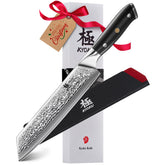 KYOKU Kiritsuke 8-5-inch Damascus blade ready for precise slicing
