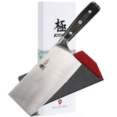 KYOKU Samurai 7in cleaver blade edge for precise chopping.