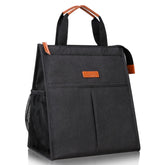 Lacdo insulated-black lunch bag keeps meals warm and fresh for hours