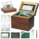 LACRTOPE wooden recipe box with protectors keeps recipes safe and dust-free.