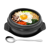 Laffoonparts Korean stone pot set bowl made of ceramic keeps meals hot and flavorful.