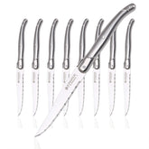 Laguiole by Hailingshan steak knives with serrated edge for effortless home cutting.