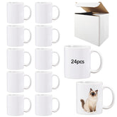 LaiHiulaan 11oz sublimation mug blank with round handle for vibrant personalization.