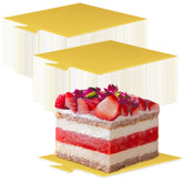 Lainrrew golden square cake board packaging enhances presentation while protecting pastries during transport