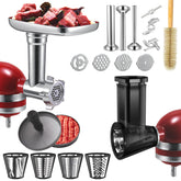 LAISGOO meat grinder attachment for KitchenAid expands meal prep options.