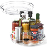 LAMU 2-pack clear Lazy Susan turntable for cabinet with smooth 360° rotation
